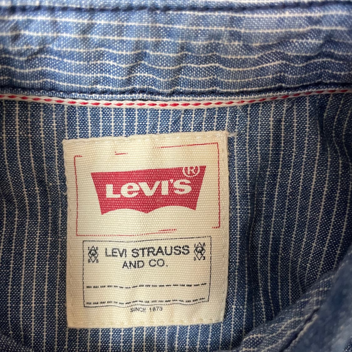 리바이스 키즈 중청 레드탭 투포켓 데님 긴팔 셔츠 110 상품이미지5