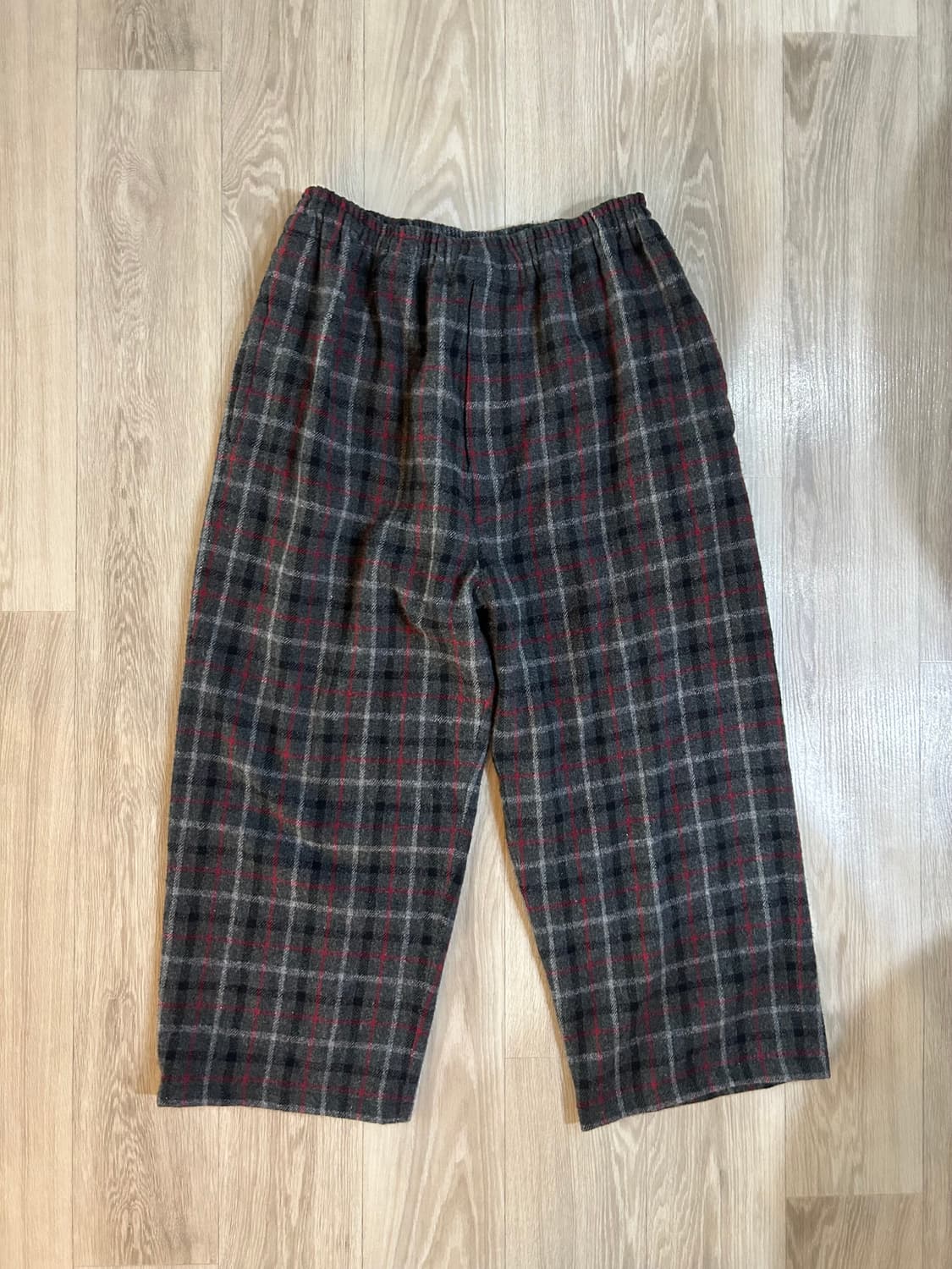 언더커버 20aw 축융 울 체크 와이드 팬츠  상품이미지1