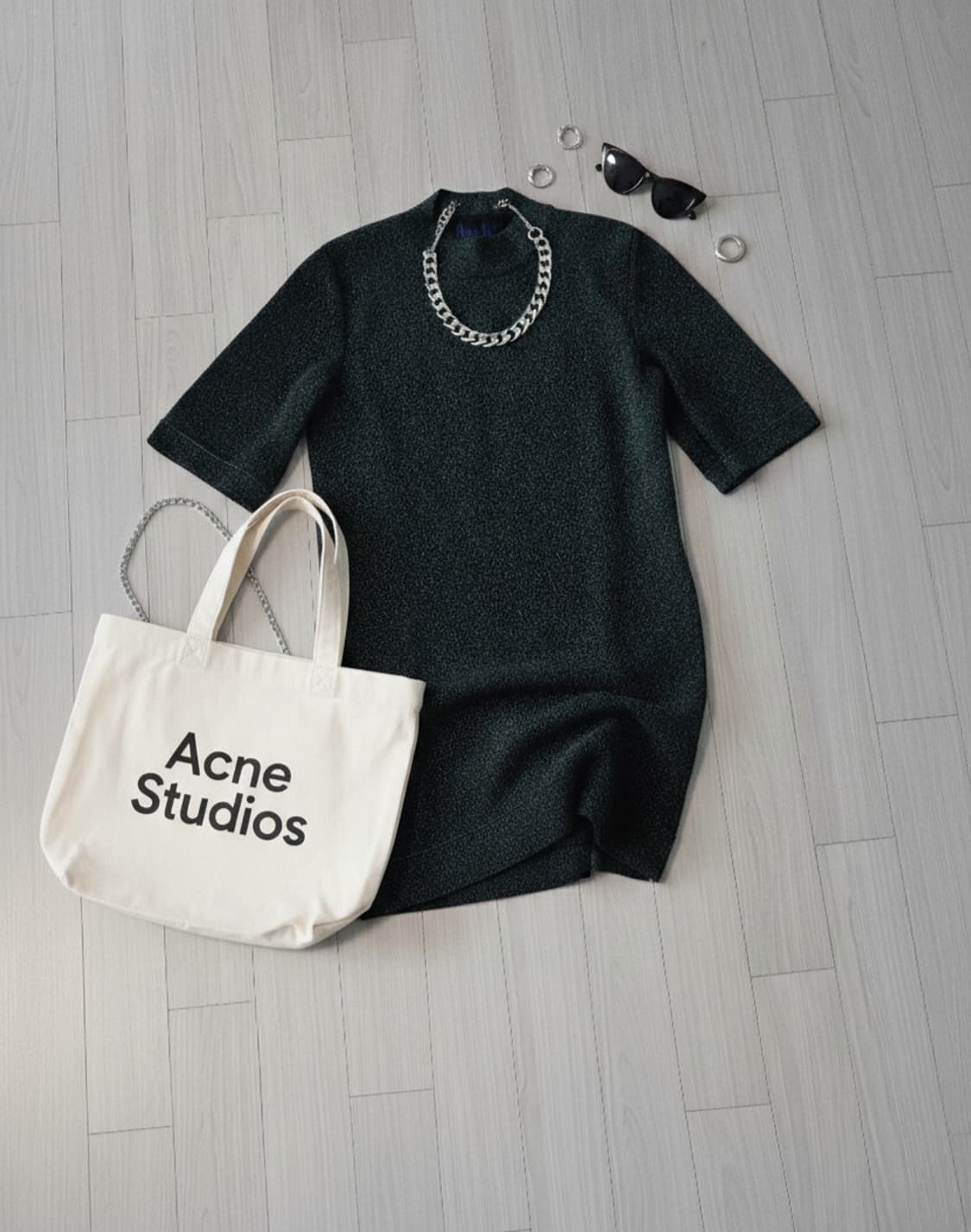 [럭키슈에뜨] 영롱한 글리터 니트 미니 원피스 판매합니다 상품이미지1