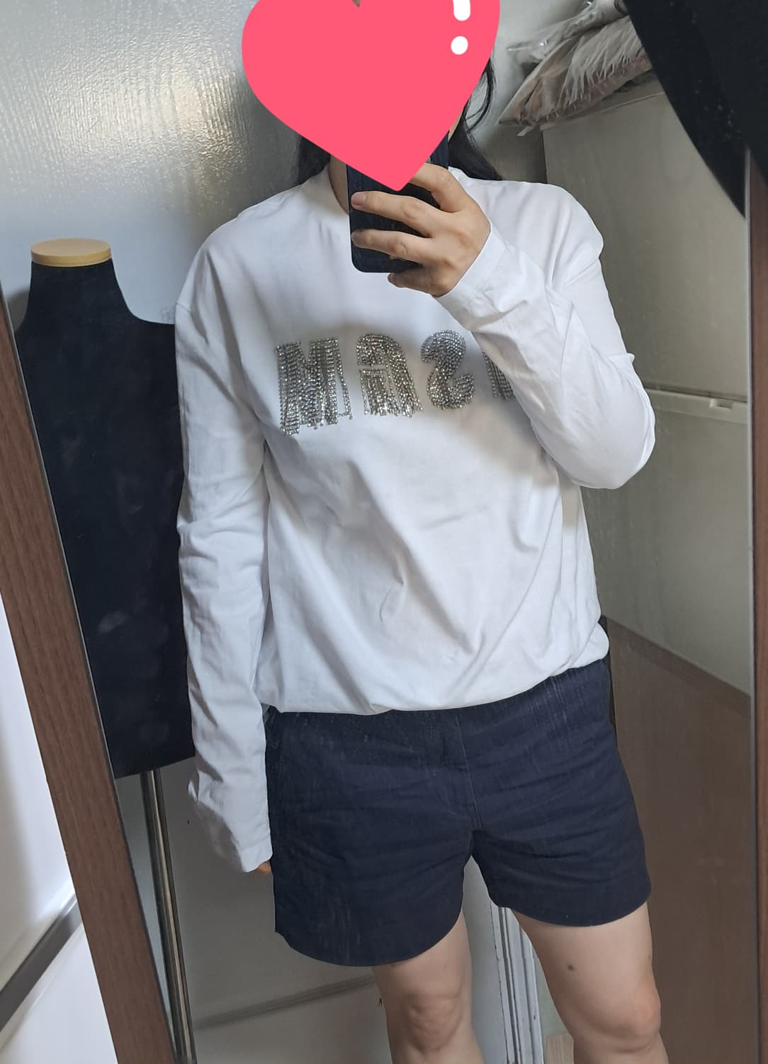 MSGM 큐빅 로고 긴팔 티셔츠 S(남녀공용)상태상급 상품이미지10