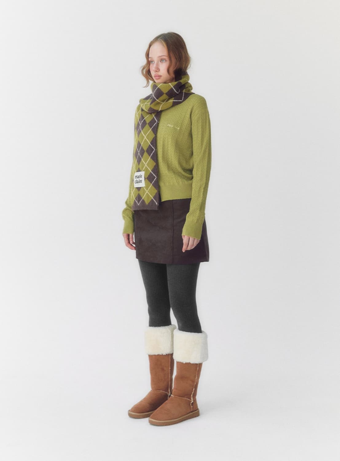 마리끌레르 아가일 목도리 머플러 상품이미지4