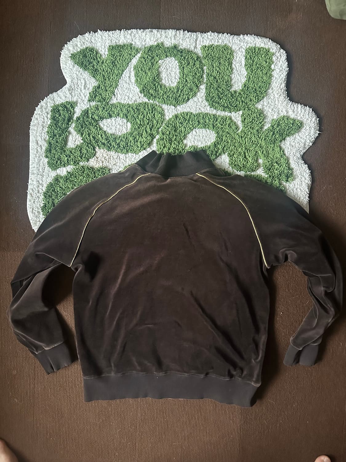 르꼬끄 벨벳 트랙탑 져지 브라운 y2k 상품이미지2