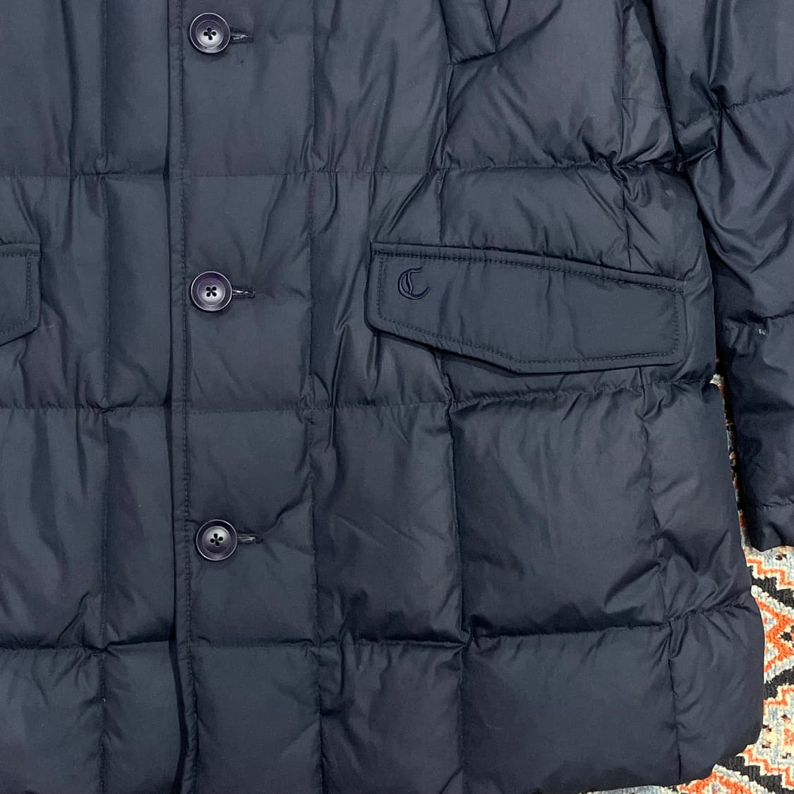 캘러웨이 네이비 스퀘어 퀼팅 정장 하프 코트 패딩 남성110 상품이미지2