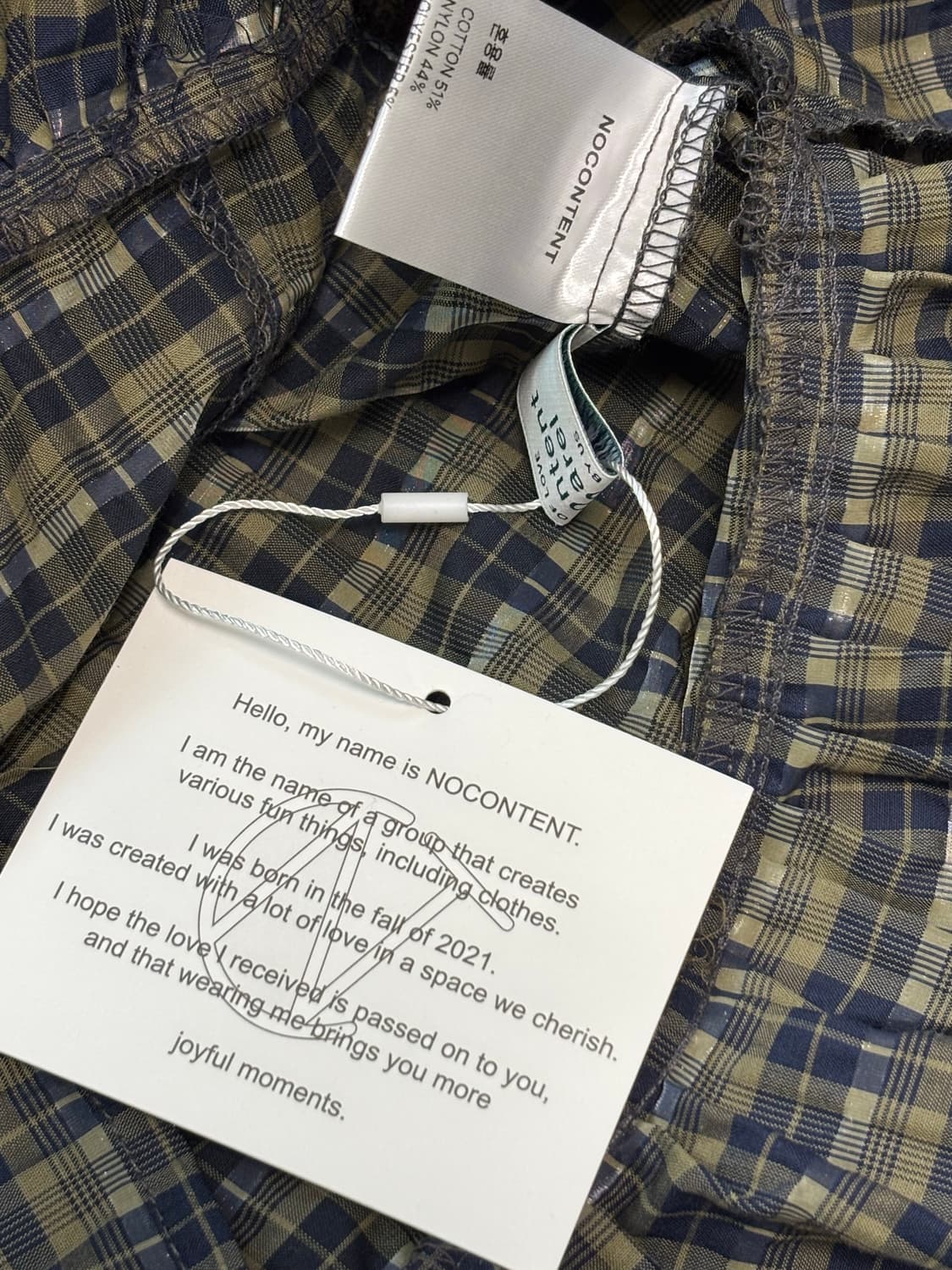 노컨텐츠 체크 슬리브리스 원피스 상품이미지5