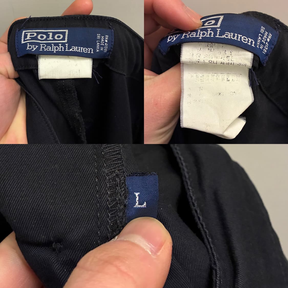 (32~36)00s 폴로랄프로렌 코튼 치노 스트랩 이지팬츠 블랙 상품이미지8