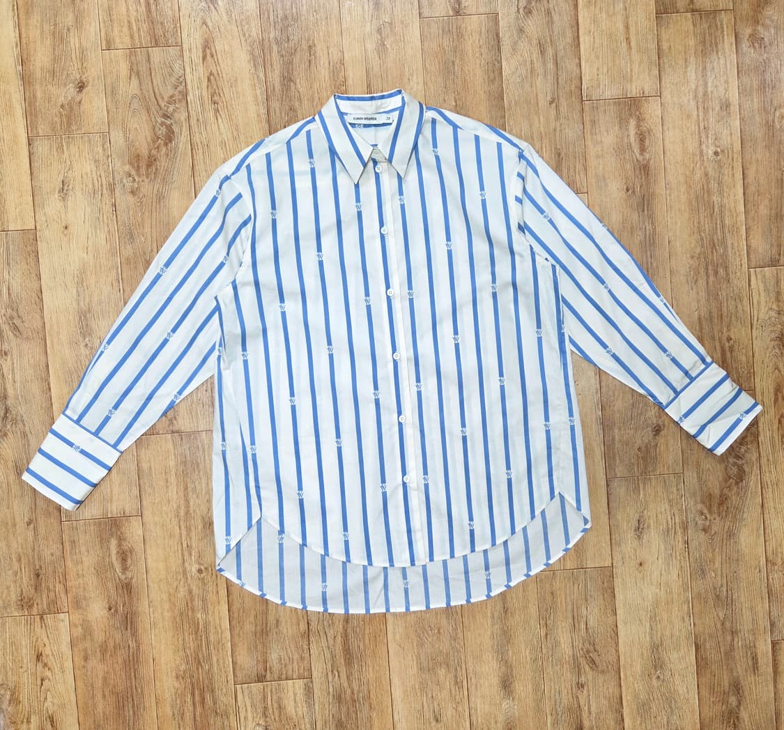카린웨스터(CARIN WESTER) 오버사이즈 스트라이프셔츠 66-77 상품이미지1