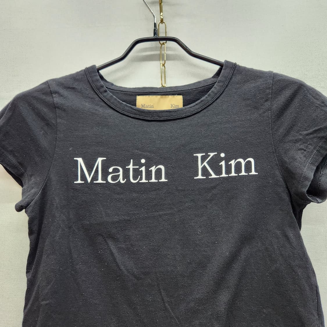 마뗑킴 빅로고 크롭 반팔티 S 상품이미지2