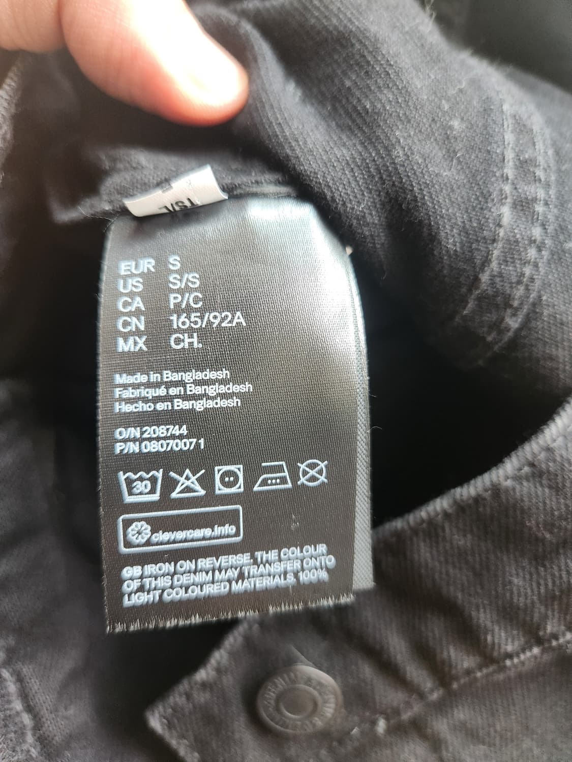 H&M x 포스트말론 블랙 데님 자켓 S 상품이미지4