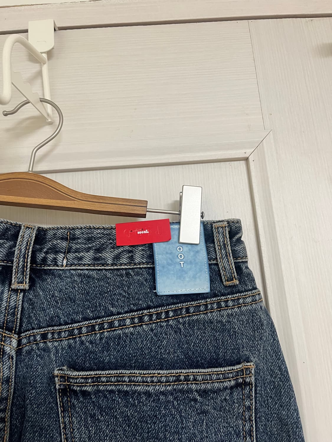 ootj 워싱 데님 롱 스커트 상품이미지3