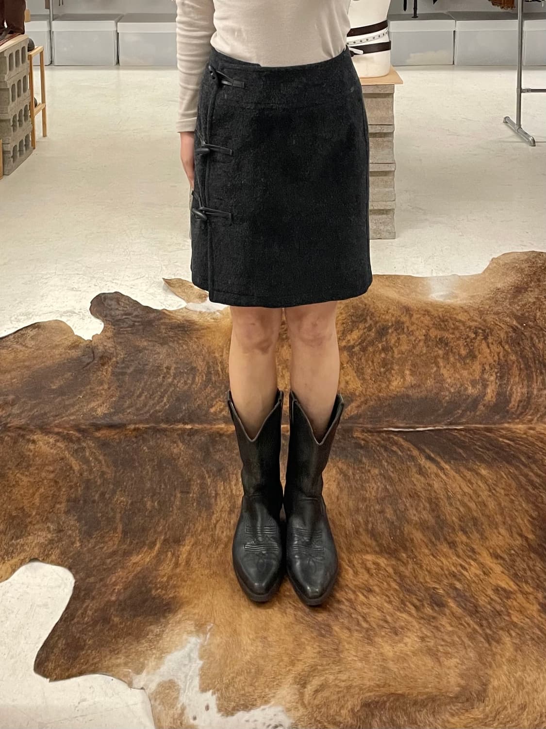 JUNKO SHIMADA duffle skirt 준코 시마다 더플 스커트 상품이미지2