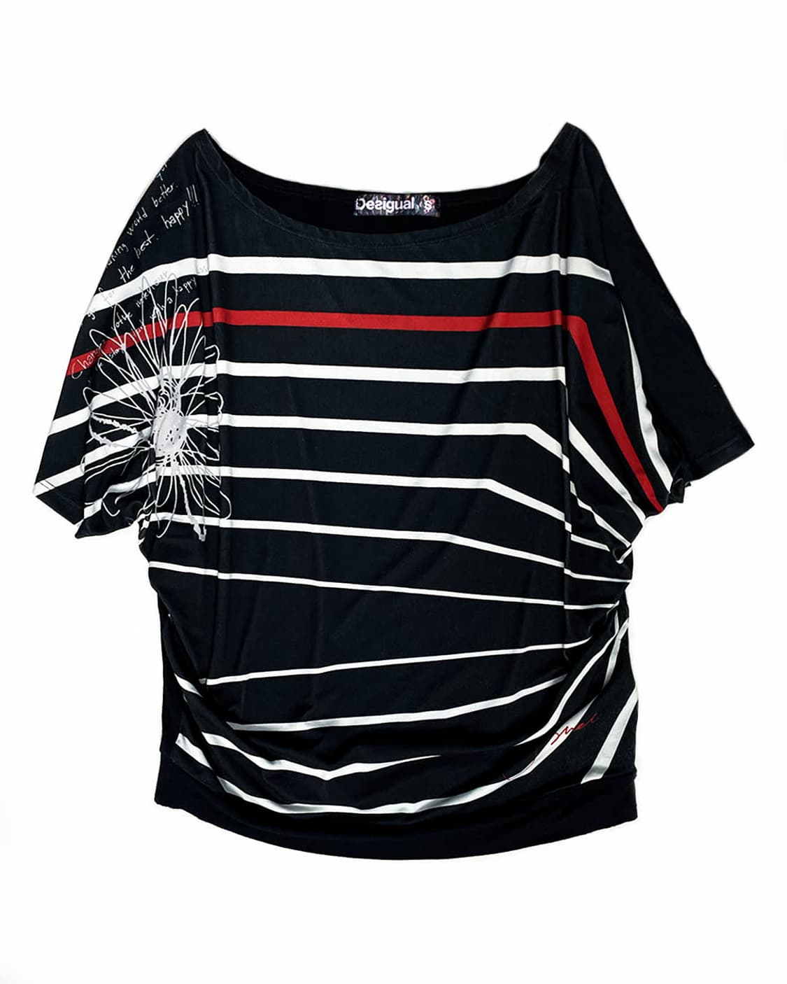 Desigual 스트라이프 드레이프 티셔츠 상품이미지3