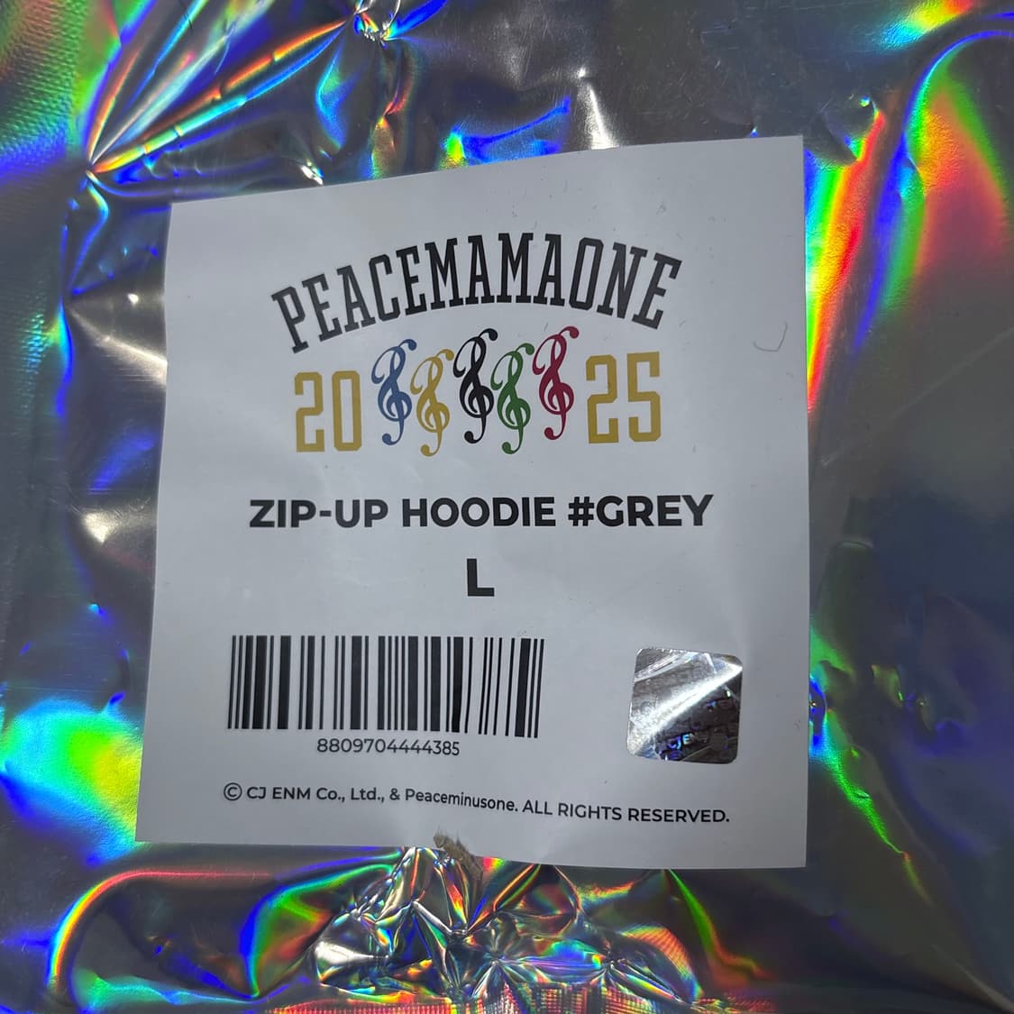 피스마이너스원 x MAMA 콜라보 후드집업 그레이/블랙 상품이미지5