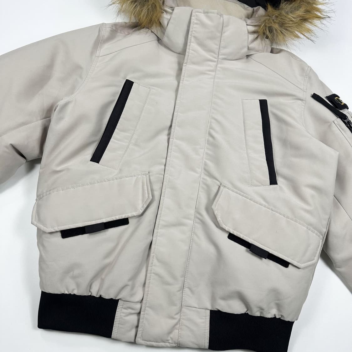 내셔널지오그래픽 와펜 베이지 숏패딩 점퍼 (M 여성추천) 상품이미지3