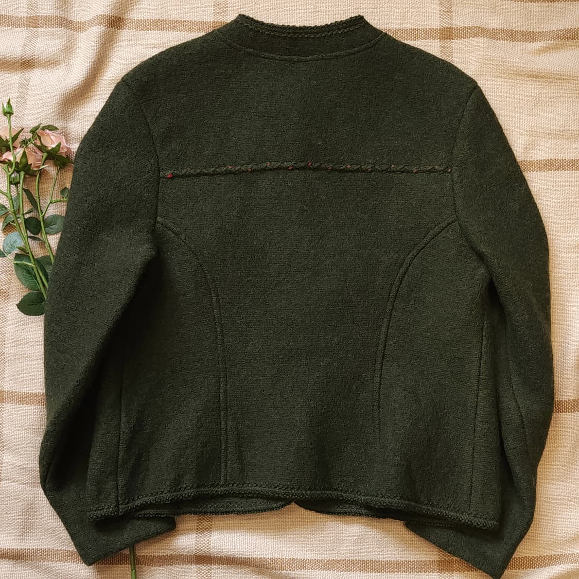 90s 울 트위드 자켓 프렌치 울 자켓 오스트리아 티롤자켓 빈티지 44 상품이미지3