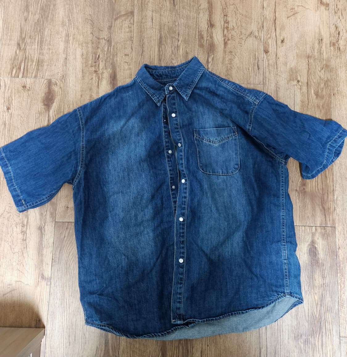 디미트리블랙 데님 반팔 셔츠 L 상품이미지1