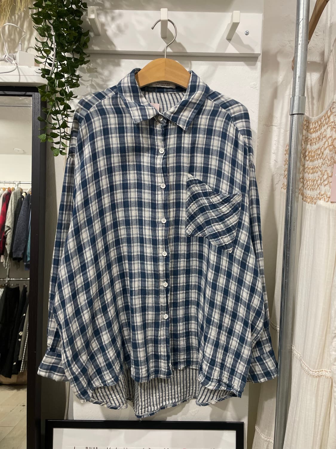 natural check shirt 상품이미지7