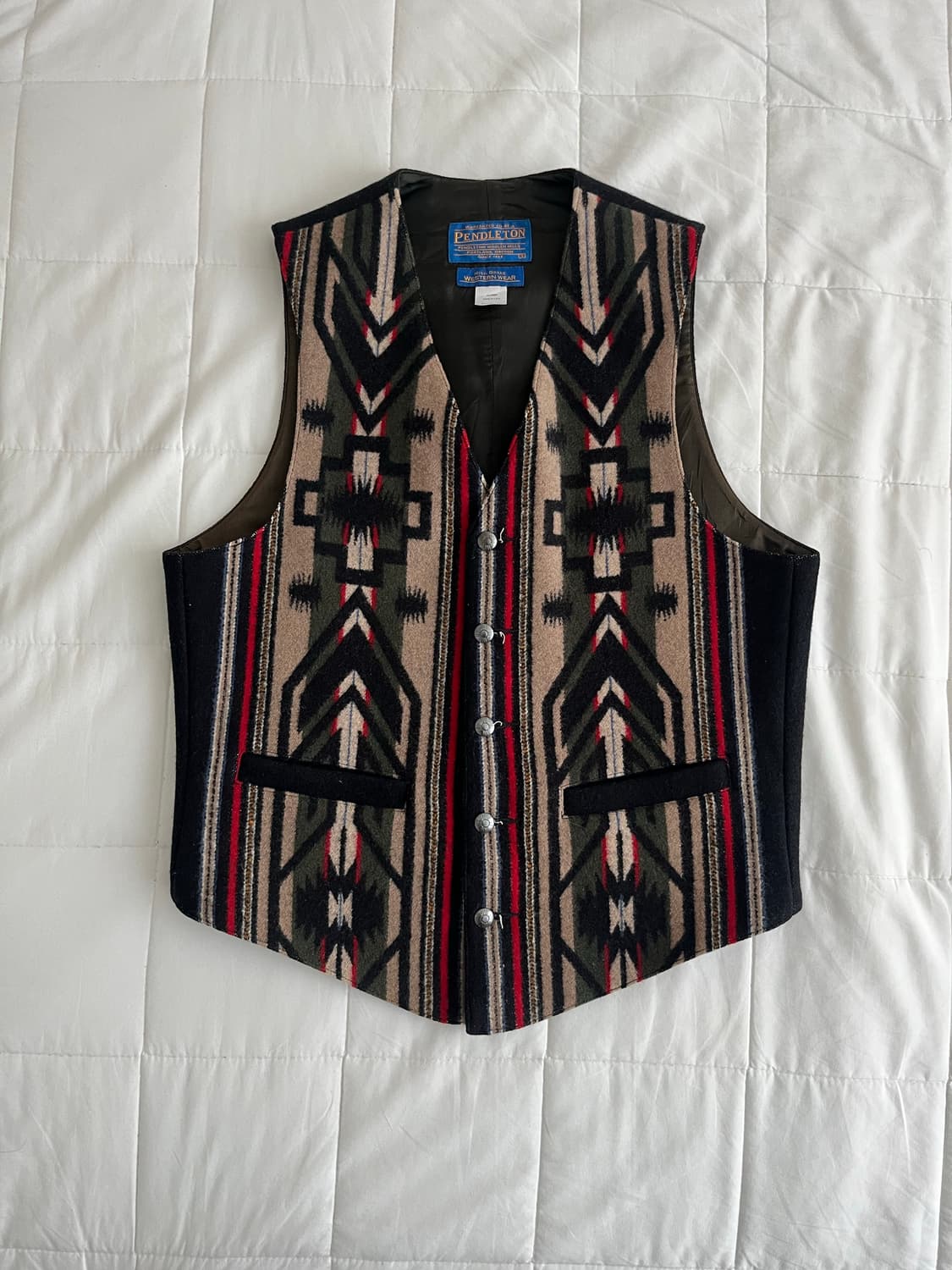 Pendleton 웨스턴 웨어 네이티브 패턴 울 베스트 상품이미지1