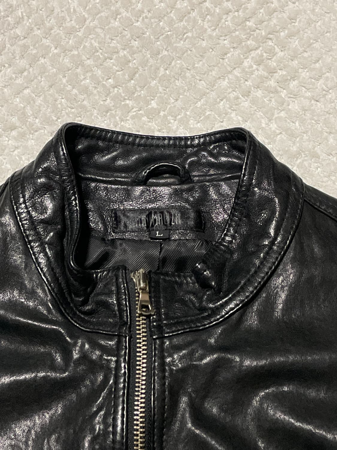 웨스턴 무드 램스킨 양가죽 2WAY 포켓 레더 자켓 상품이미지4