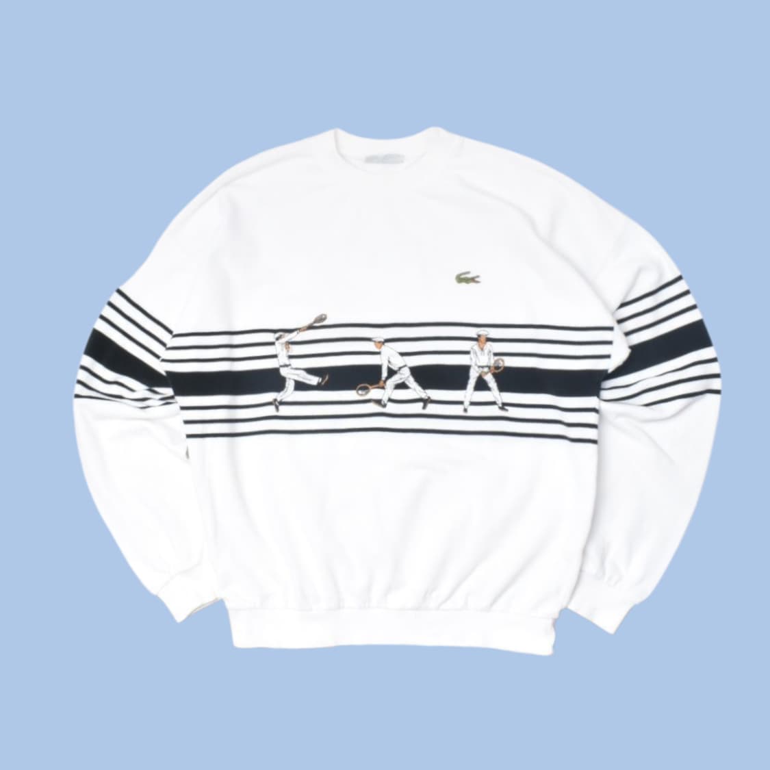 90s 라코스테 라운드넥 코튼 니트 3 상품이미지2