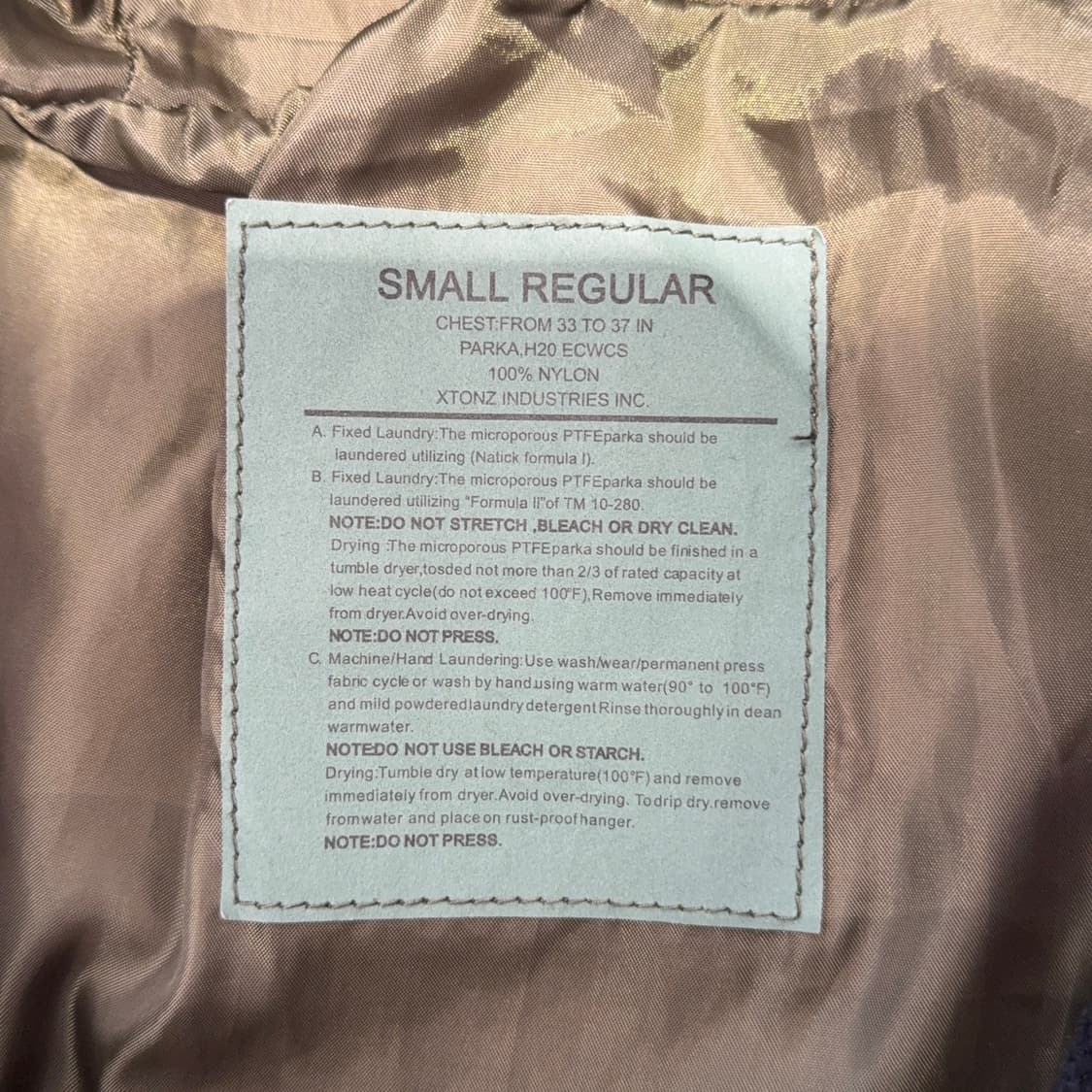 USMC MARPAT 방수 자켓 s-r 상품이미지7