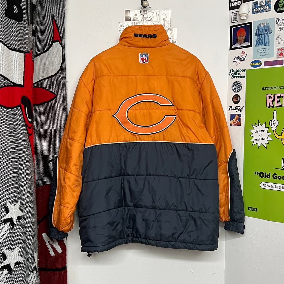 2000's 리복 시카고 베어스 패디드 자켓 상품이미지10