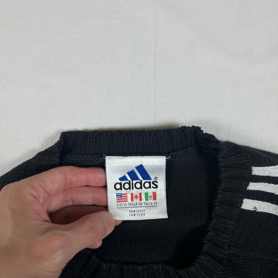 90‘s 아디다스 adidas 불꽃 로고 니트 스웨터 상품이미지6