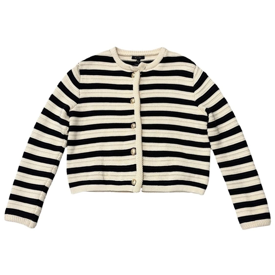 MASSIMO DUTTI 스트라이프 크롭 가디건 S 상품이미지1