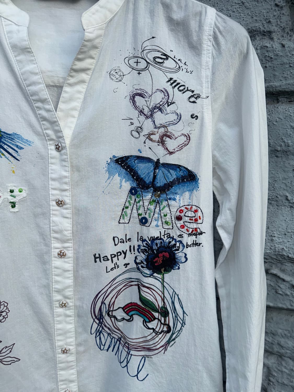 Desigual 데시구알 자수 비즈 셔츠 상품이미지4