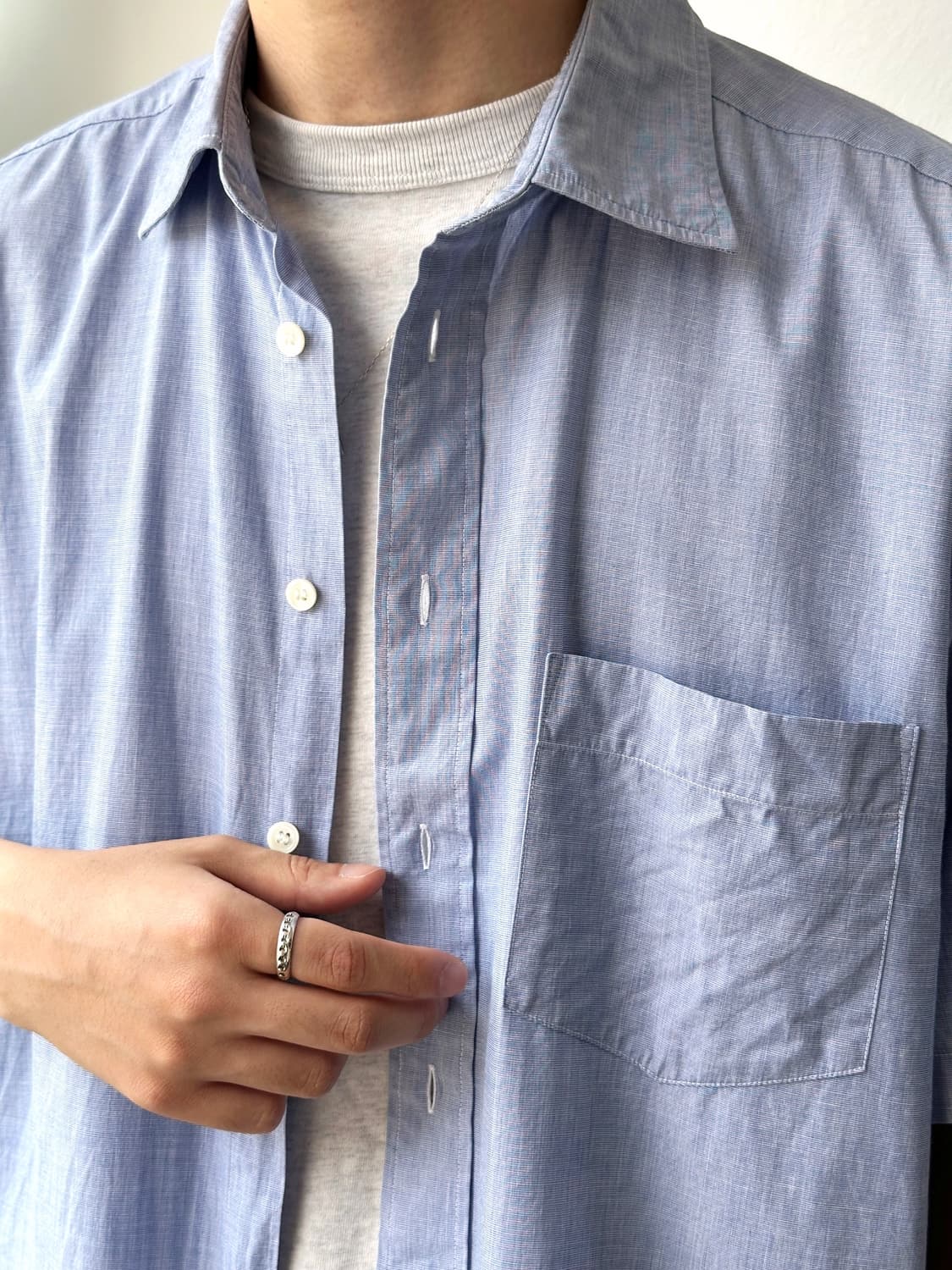 Light cotton H/S shirt 상품이미지7