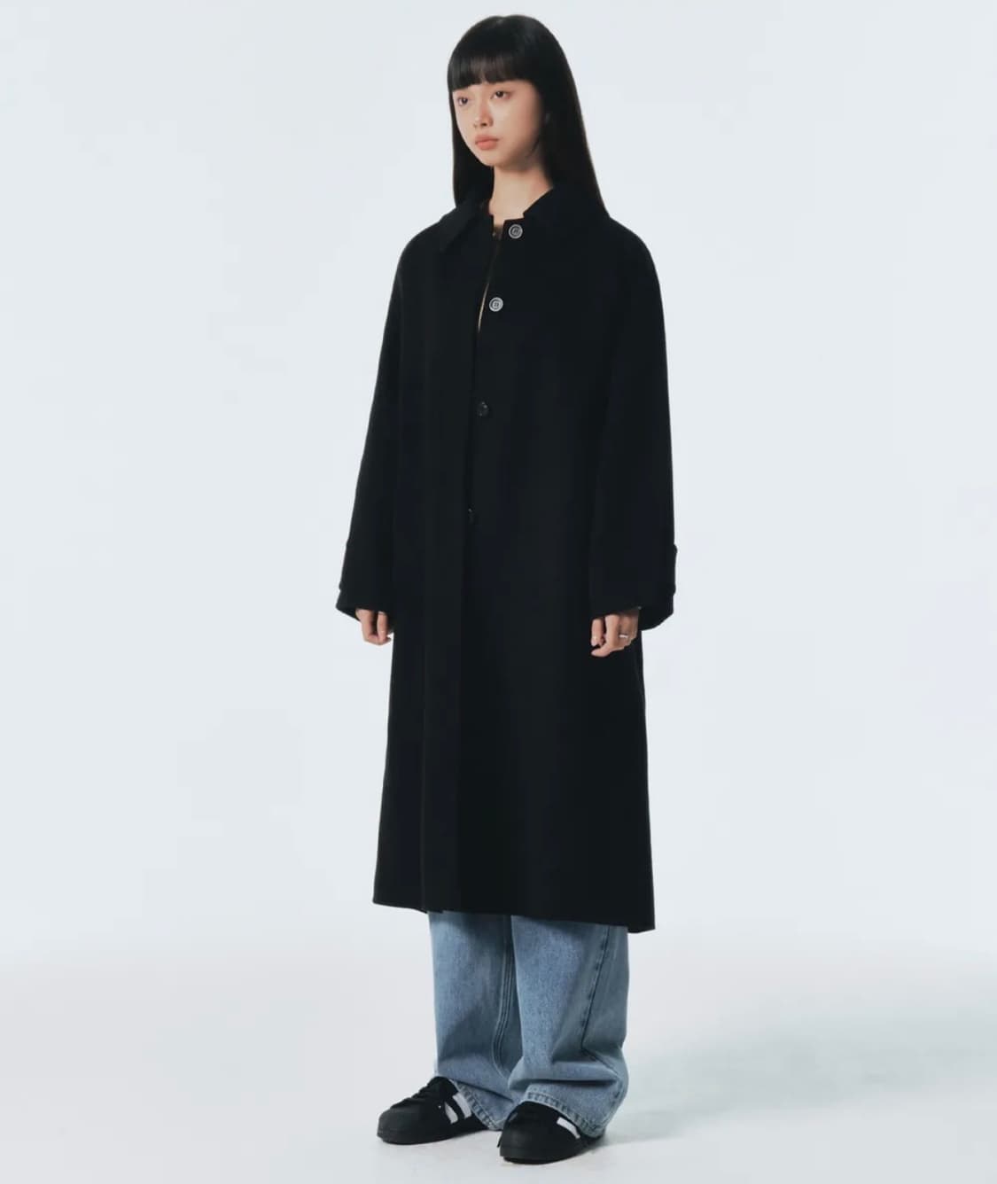 시티브리즈 벨티드 핸드메이드 롱 코트 블랙 상품이미지4