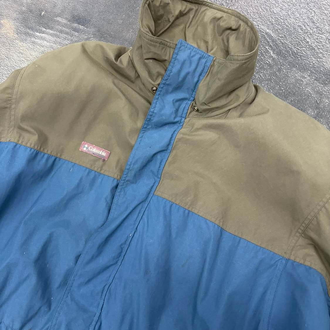 (105)컬럼비아 블루/카키 바람막이 자켓 상품이미지3