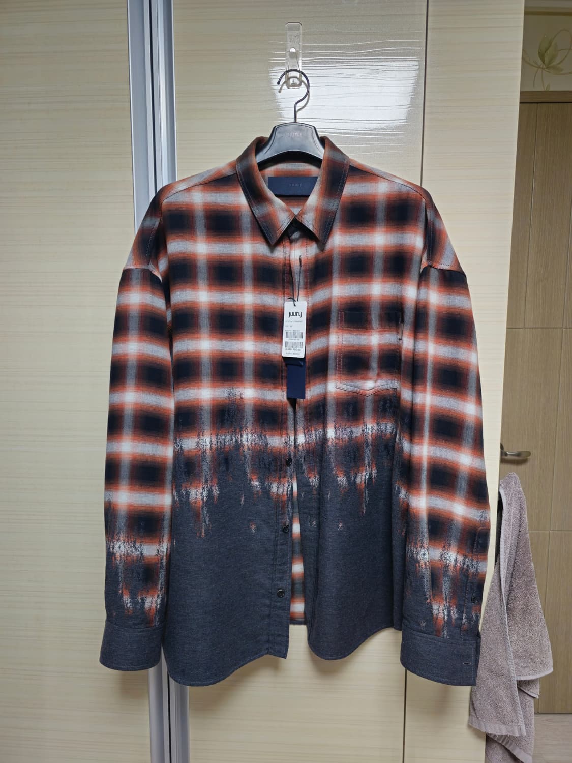 준지 보더체크 페인트 오버셔츠 50 상품이미지1