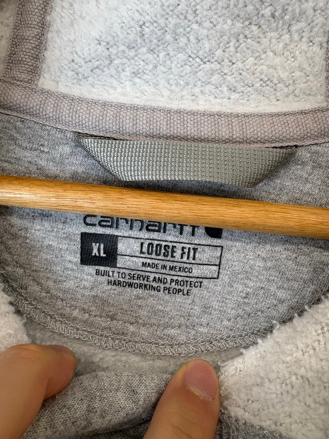 칼하트윕 암프린팅 라이트 그레이 후드티 상품이미지7