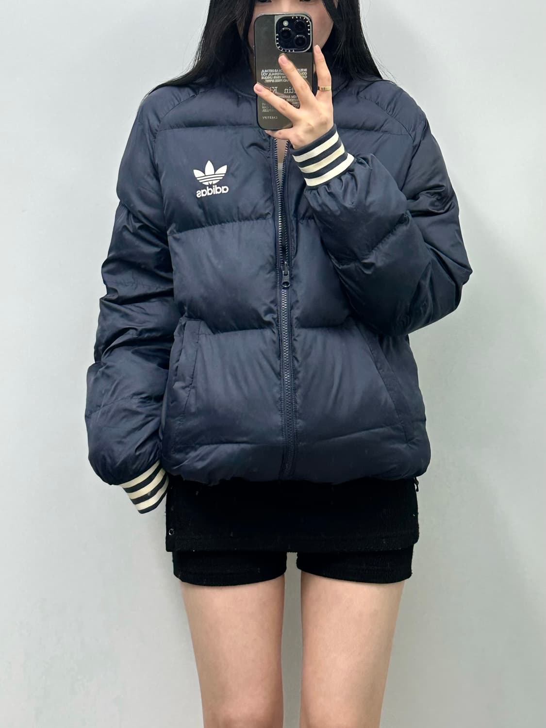 아디다스 버건디 네이비 리버시블 패딩 상품이미지1