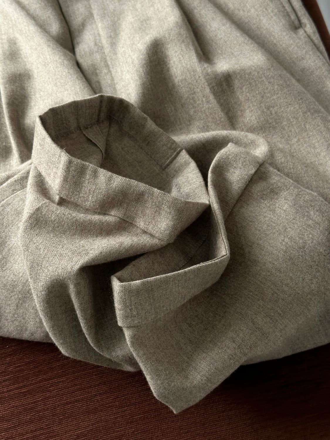 Tweed design 2 tuck wide straight slacks 상품이미지8