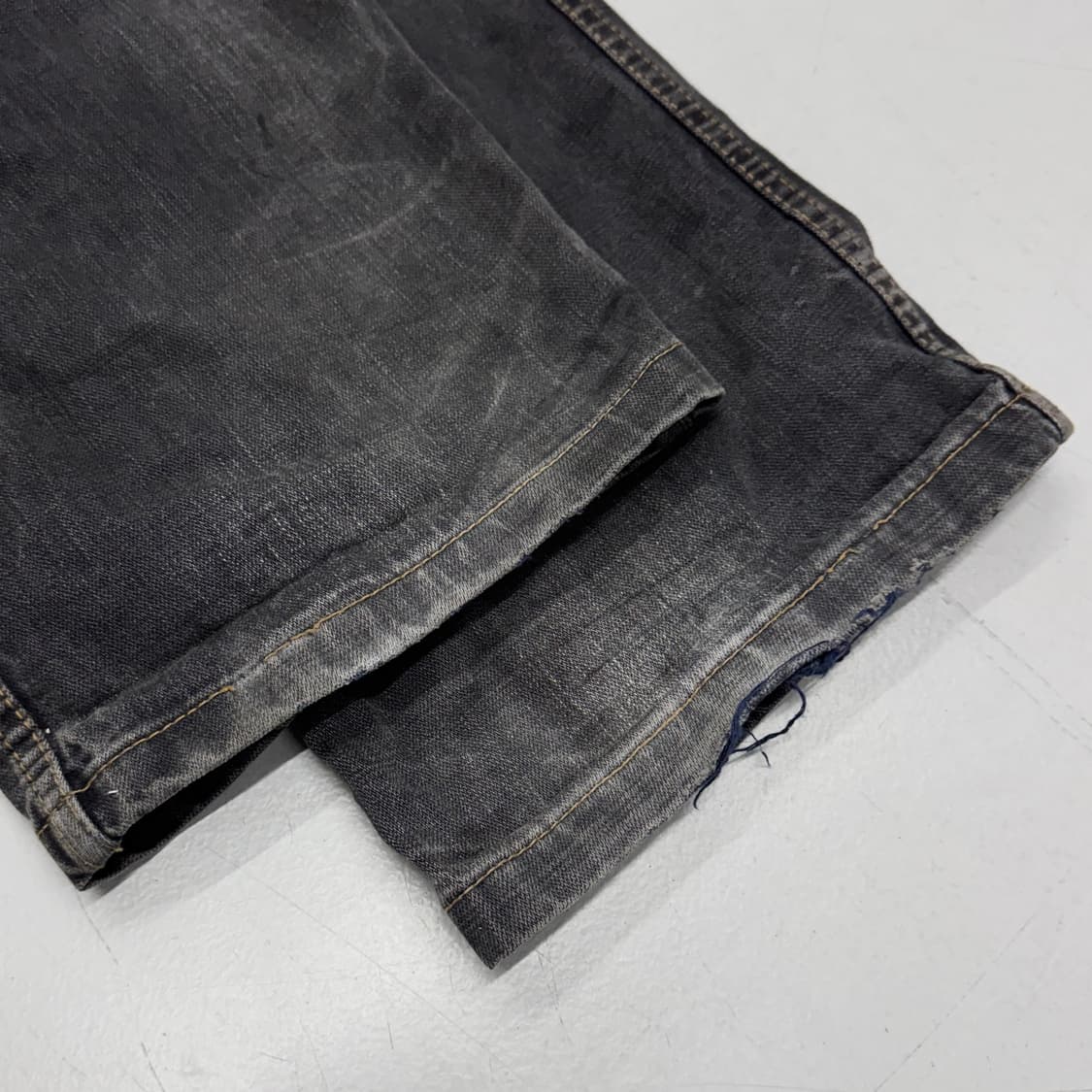 FUBU 후부 워싱 흑청 힙합 올드스쿨 와이드 데님팬츠 상품이미지8