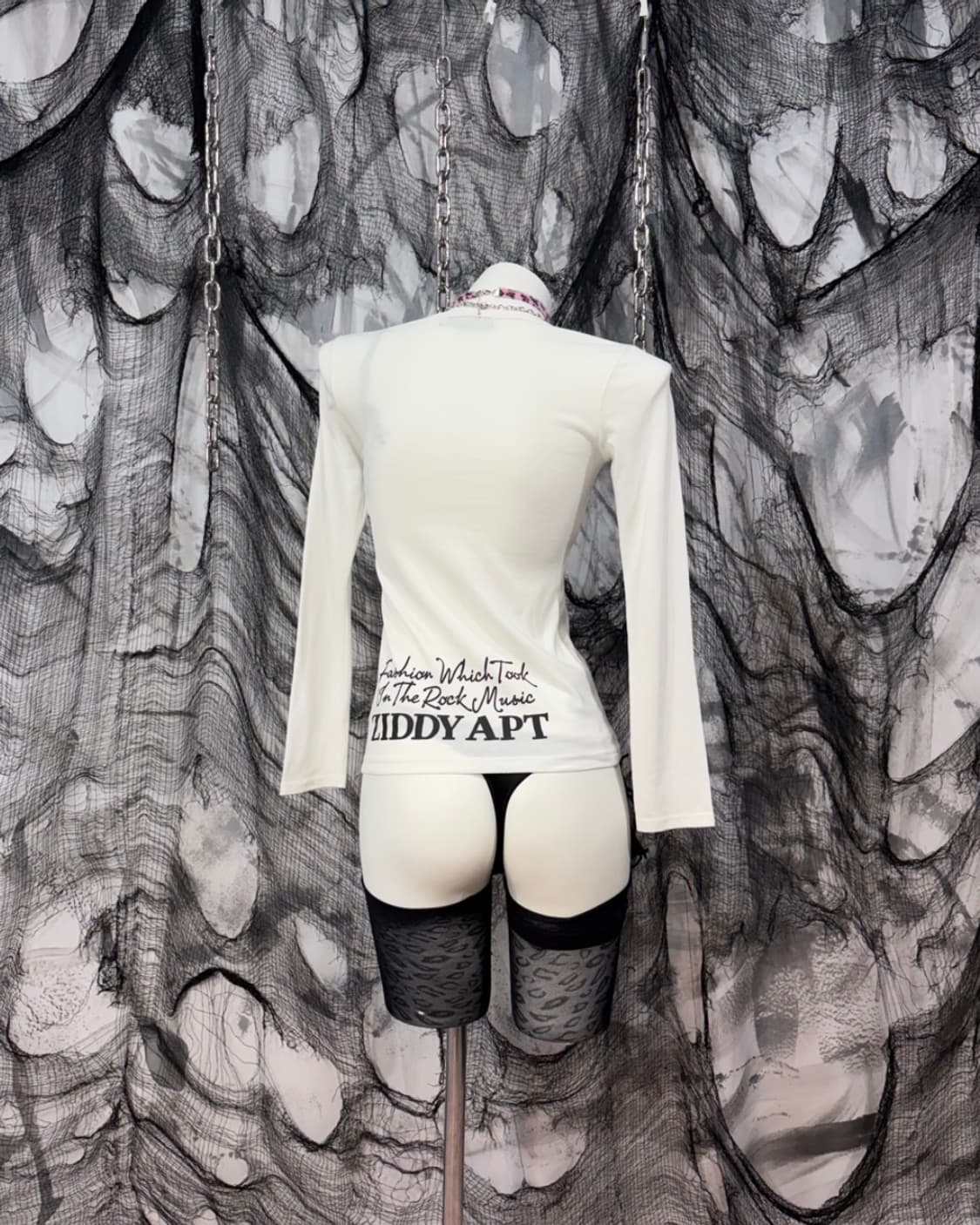 Y2k kitsch cubic lettering long sleeve 상품이미지3