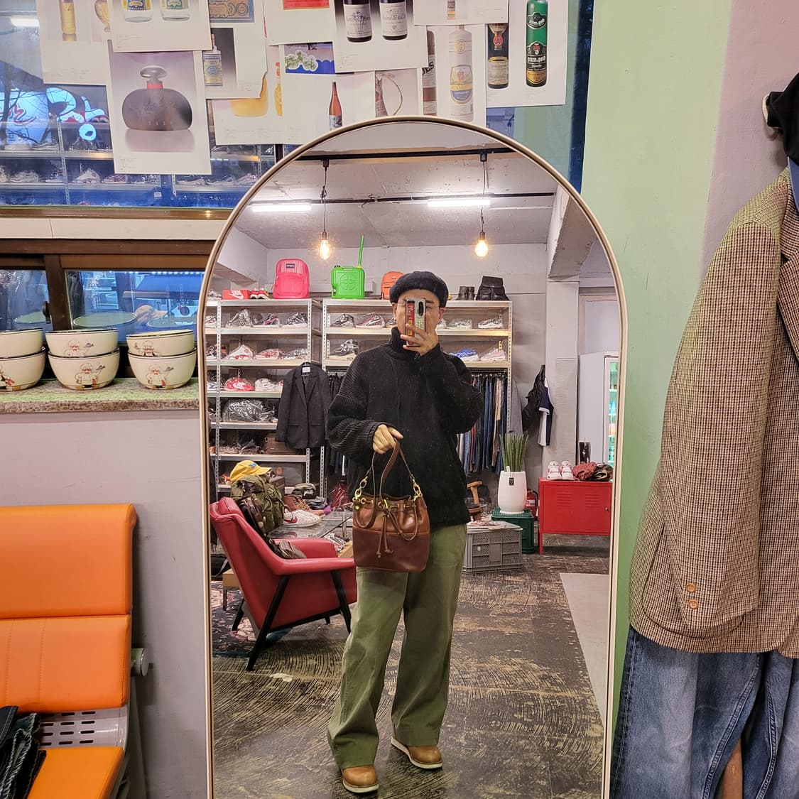 NICOLE 올 레더 숄더백 상품이미지2