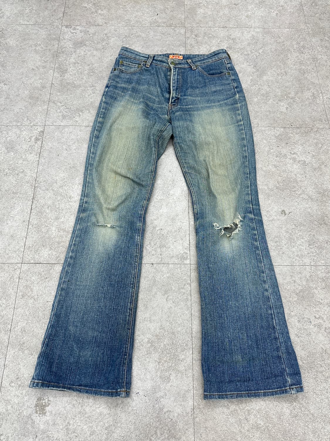 Vintage wow jeans destroyed flare denim  상품이미지4