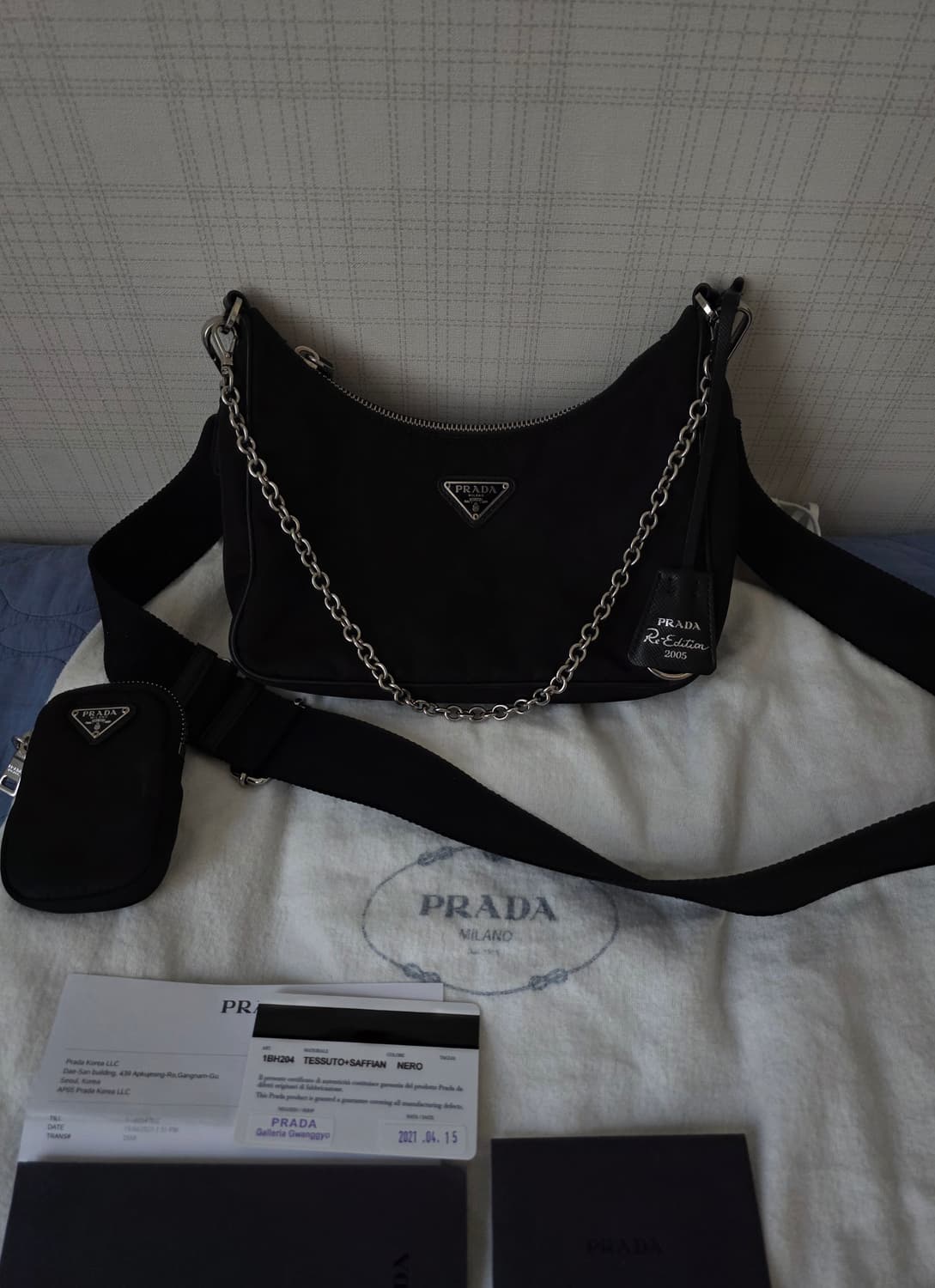 [풀구성]프라다 리나일론 테수토 호보백 상품이미지1