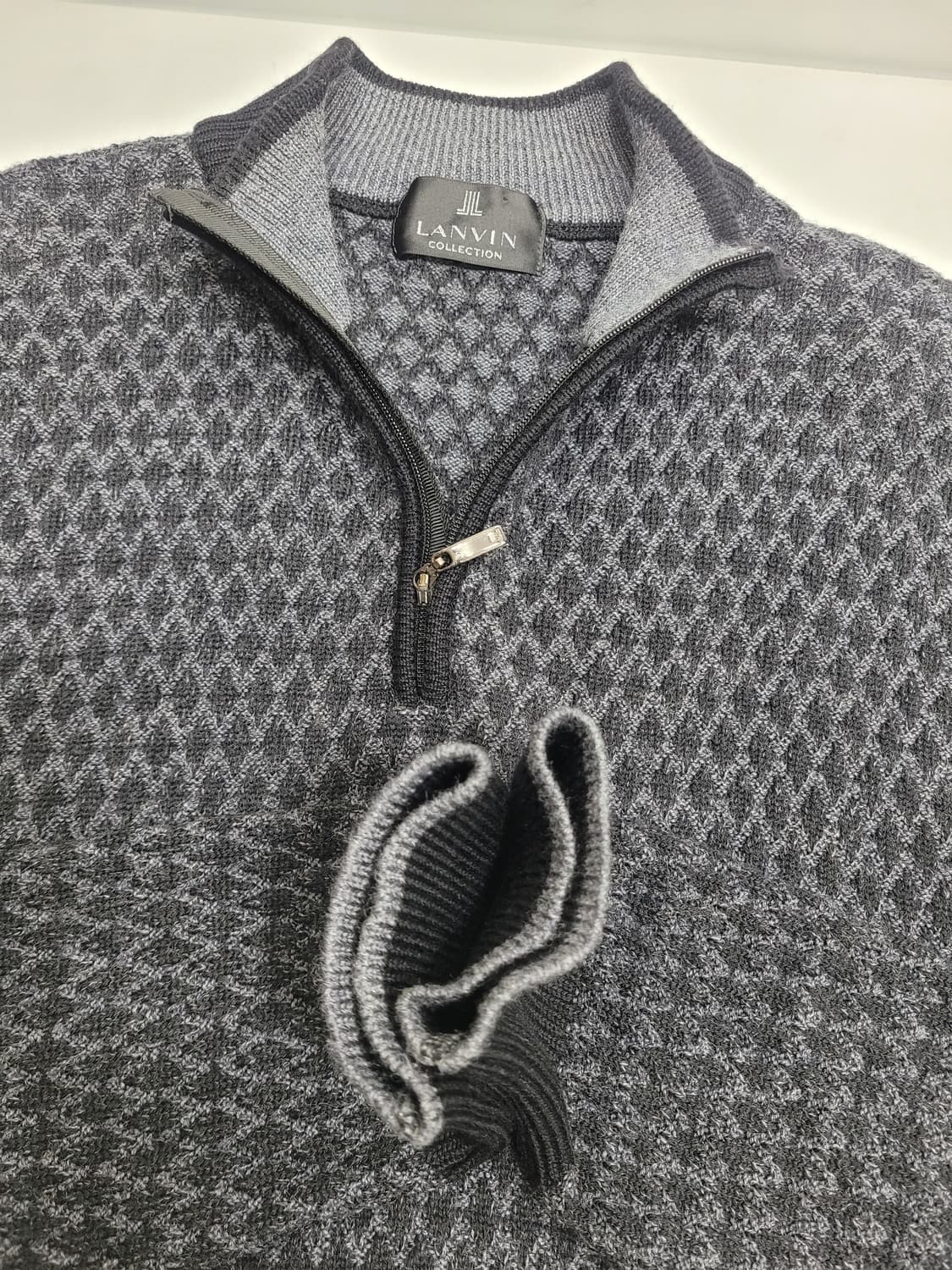 LANVIN 랑방 하프 집업 모 100% 니트 / 남 L
 상품이미지4