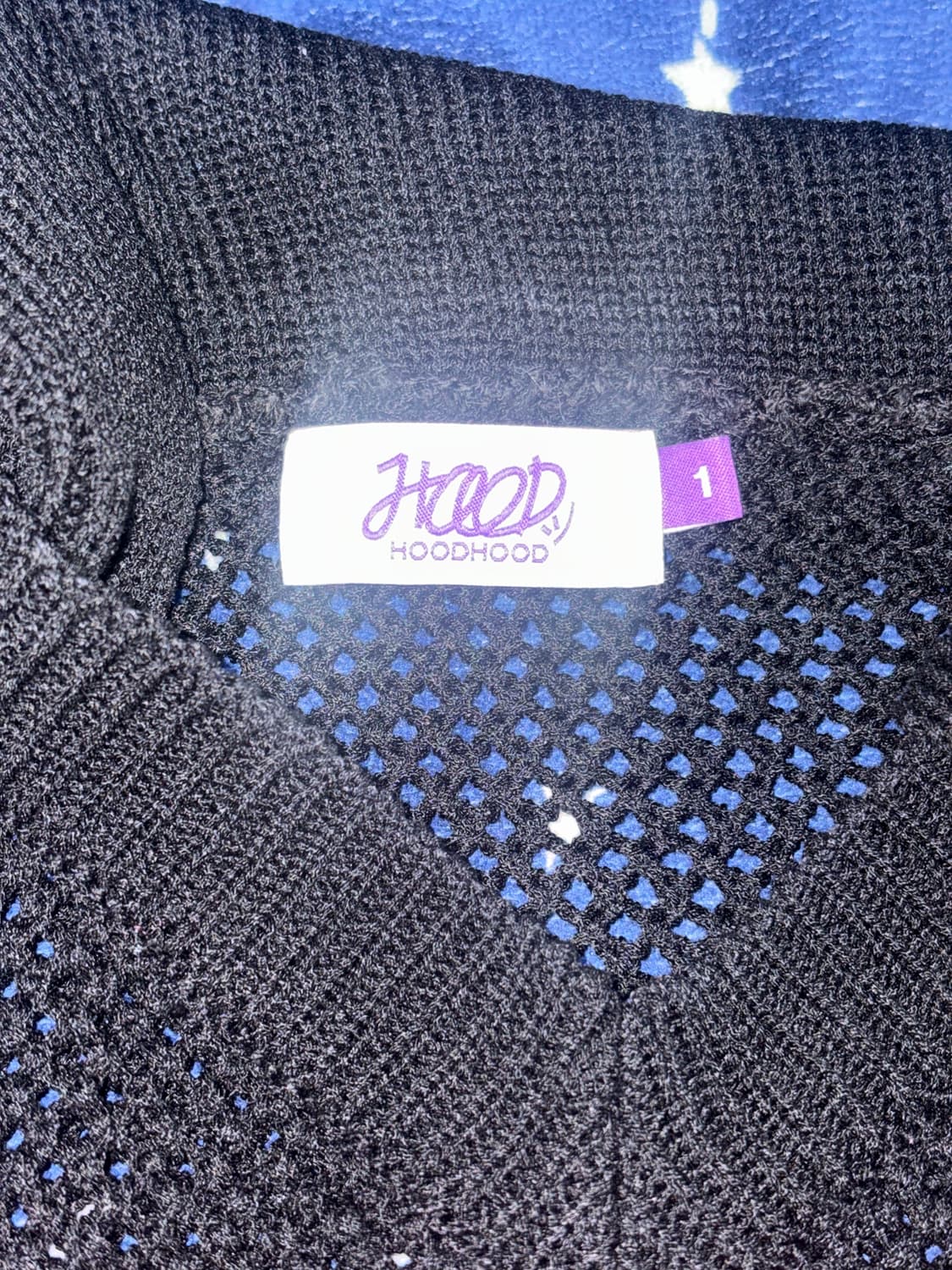 후드후드 H카라 스카시 니트 블랙 상품이미지6