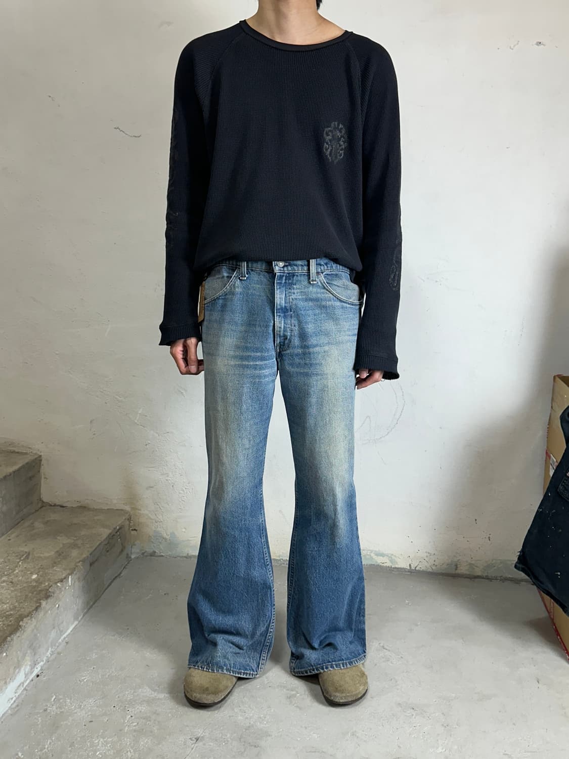 80's USA Made 빈티지 리바이스 684 벨바텀 부츠컷 데님 상품이미지2