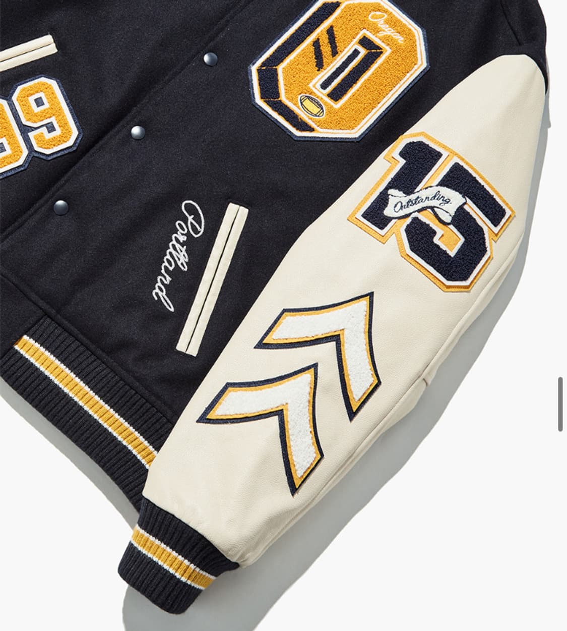 와펜 바시티 소가죽 자켓 상품이미지5