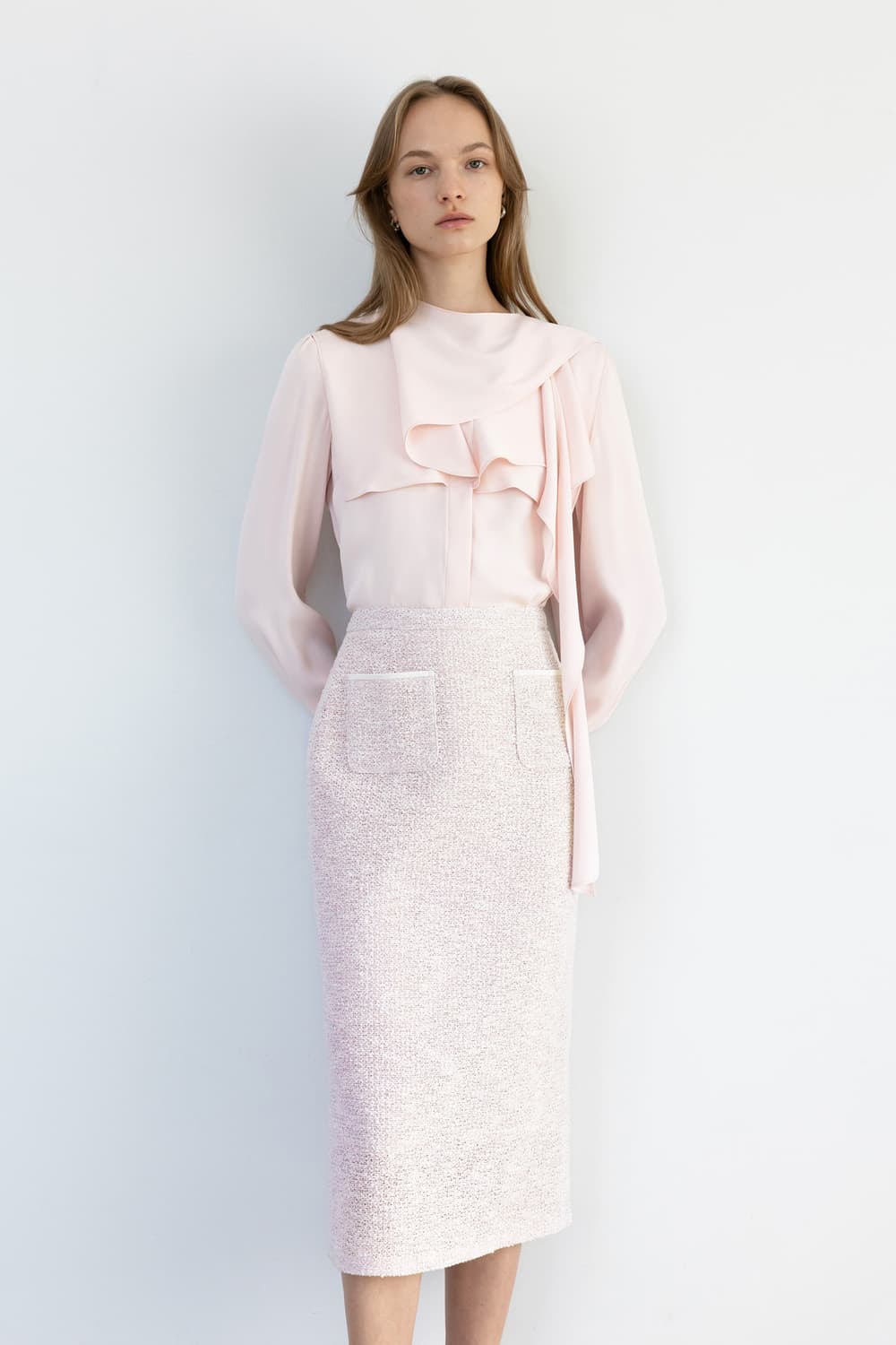 브라이드앤유 BAU WILLA Cape tie blouse 상품이미지2