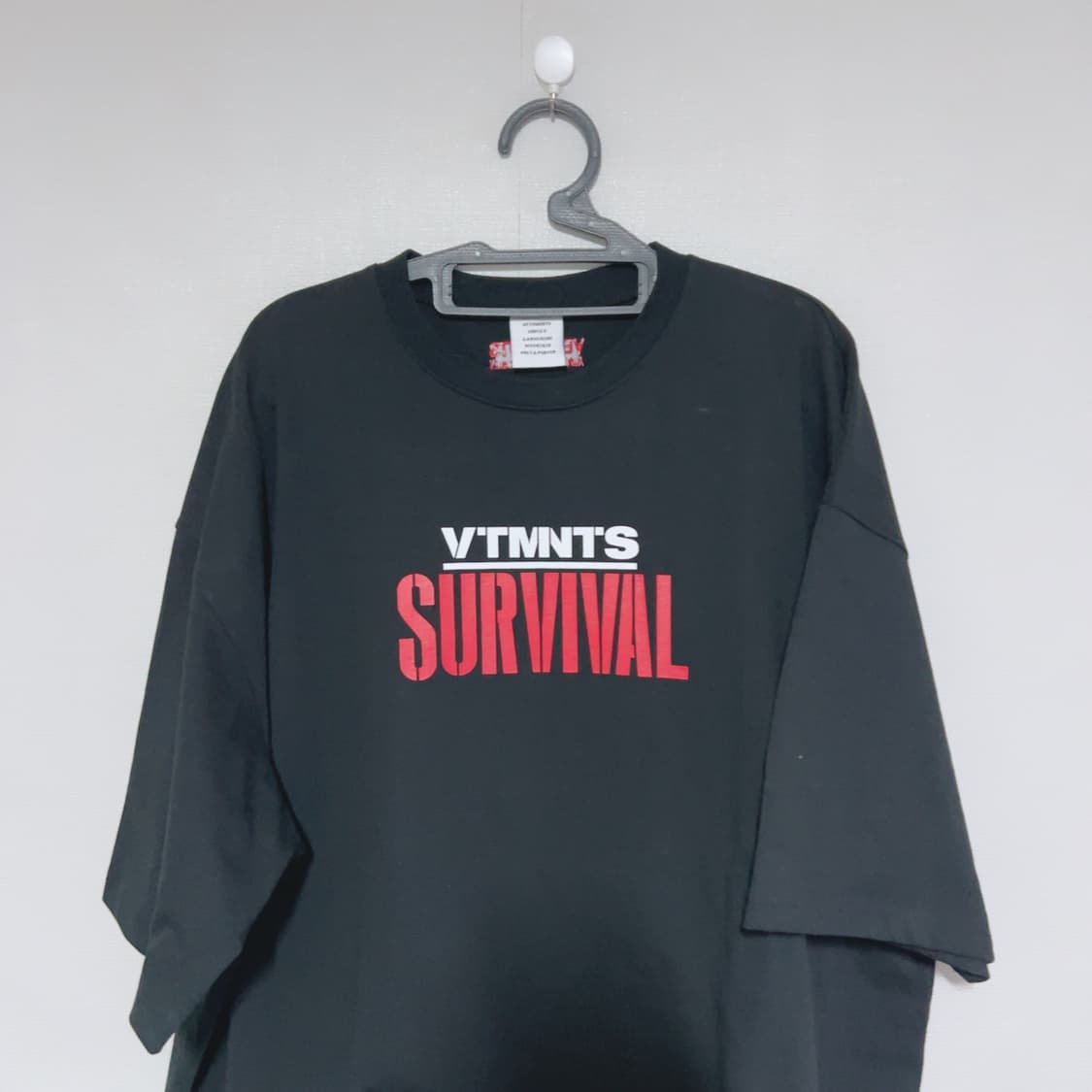 베트멍 블랙 서바이벌 프린팅 빅사이즈 여름 공용 반팔티 상품이미지2