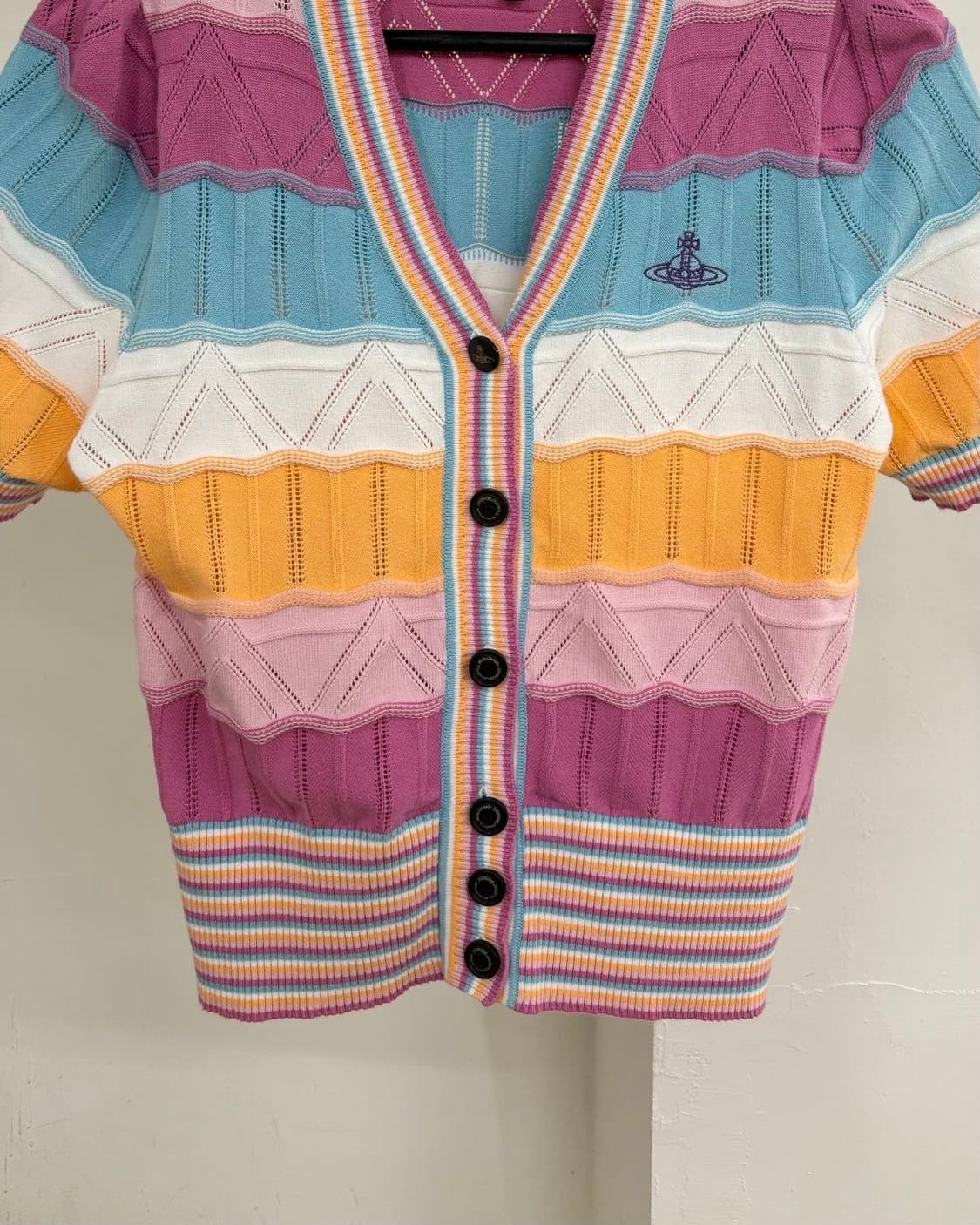 비비안웨스트우드 베아 레인보우 크롭 가디건 상품이미지5