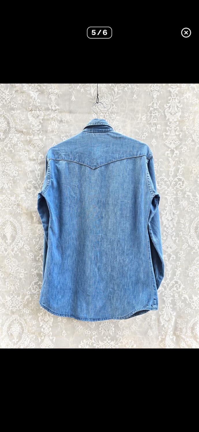 80s 시어스 데님 웨스턴 셔츠 상품이미지5