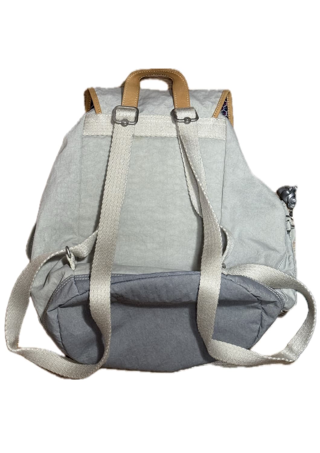 키플링 실버 블루 복조리 투포켓 백팩 상품이미지2