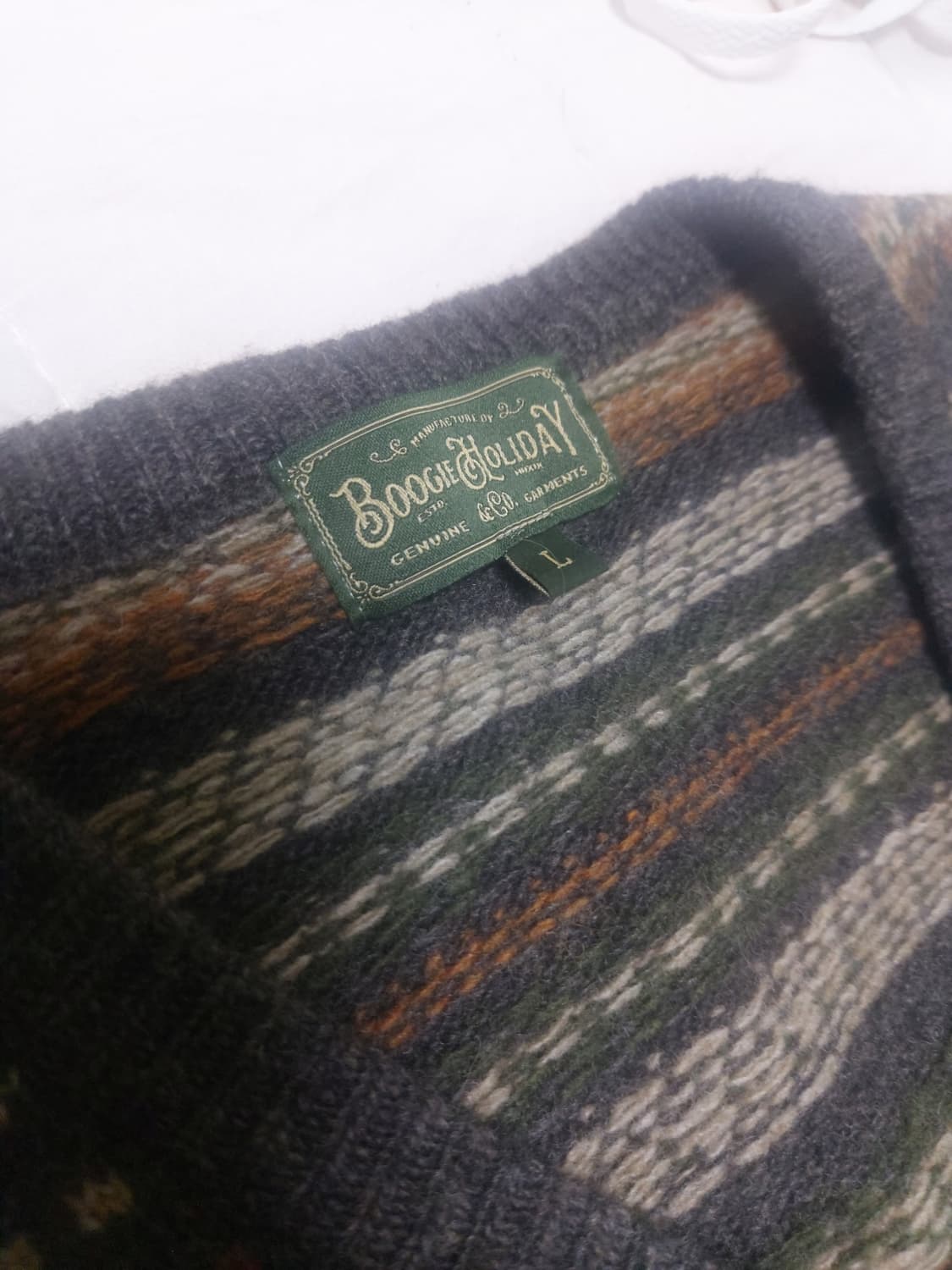 부기홀리데이 페어아일 니트조끼 상품이미지2